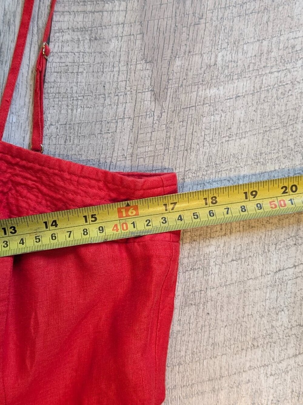 J.Crew Poppy Red 100% Linen Cropped Wide Leg Jumpsuit 8 Resort Coastal Travel - Picture 11 of 14